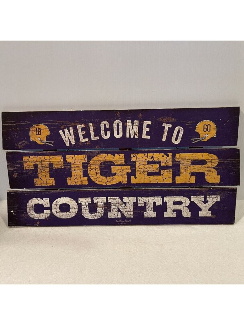 LSU TIGERS Wood Fence Sign Wall Welcome Man Cave Louisiana State University